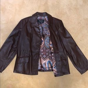 Brown 100% leather jacket